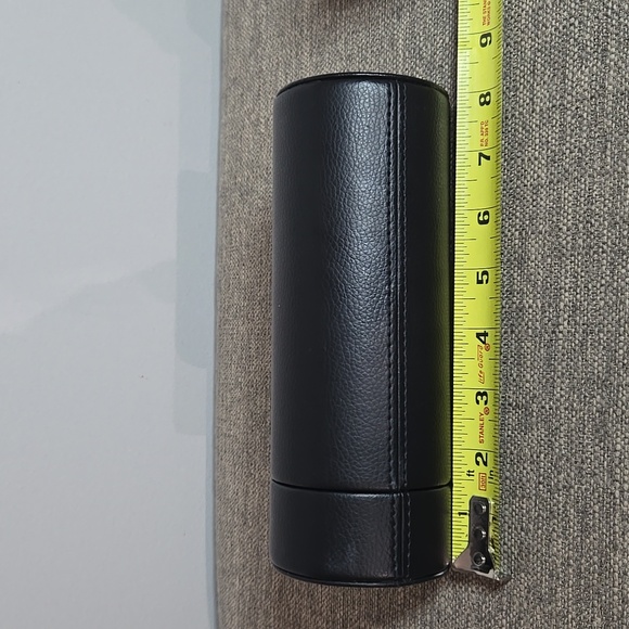 Cigar Humidor Amancy Black Faux Leather with Hygrometer on Lid - Picture 11 of 12